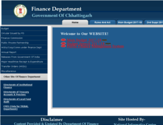 cgfinance.nic.in screenshot