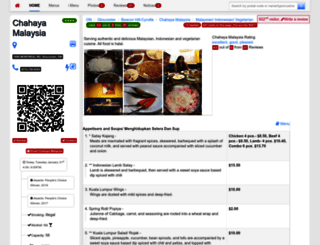 chahaya.foodpages.ca screenshot