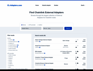 chainlinkadapters.com screenshot