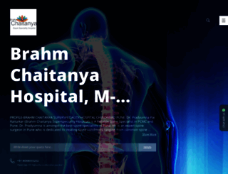 chaitanyasuperspecialityhospital.in screenshot