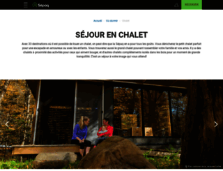 chalets.sepaq.com screenshot