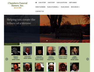 chambersfuneral.com screenshot