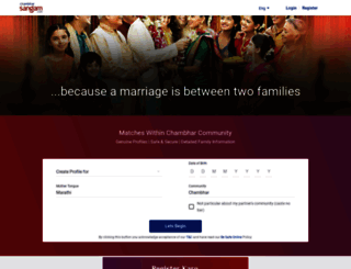 chambhar.sangam.com screenshot