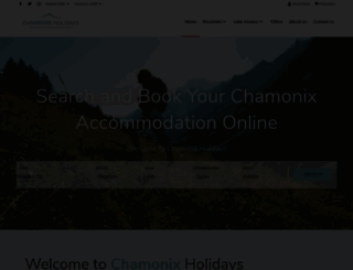 chamonixholidays.com screenshot