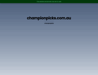 championpicks.com.au screenshot