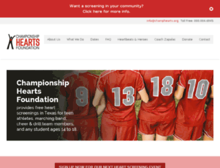 championshipheartsfoundation.org screenshot