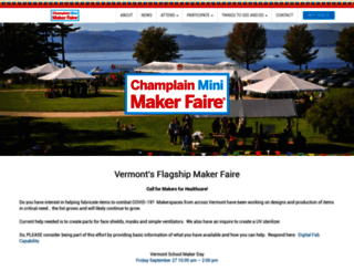 champlain.makerfaire.com screenshot