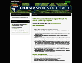 champsportsinfo.sportssignup.com screenshot