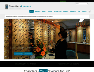 chandlersopticians.co.uk screenshot