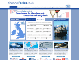 channelferries.co.uk screenshot