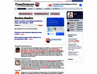 chaostrivia.com screenshot