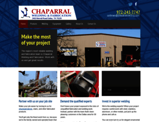 chaparralwelding.com screenshot