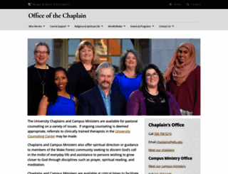 chaplain.wfu.edu screenshot