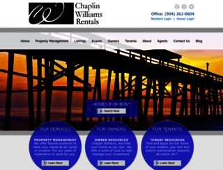 chaplinwilliamsrentals.com screenshot
