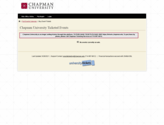 chapman.universitytickets.com screenshot