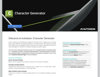 charactergenerator.autodesk.com screenshot