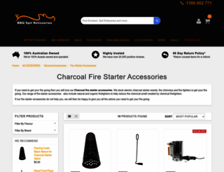 charcoalbbqstarters.com.au screenshot