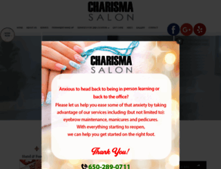 charismasalonmenlopark.com screenshot