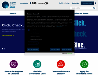 charitiesregulator.ie screenshot