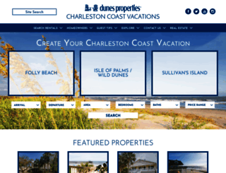 charlestoncoastvacations.com screenshot