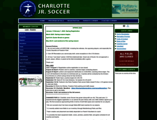 charlottejuniorsoccer.org screenshot