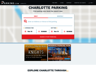 charlotteparking.spplus.com screenshot