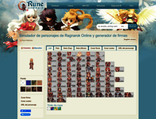 charsim.rune-nifelheim.com screenshot