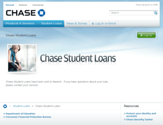 chasestudentloans.com screenshot