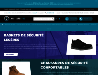 chaussures-pro.fr screenshot