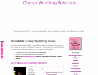 cheap-wedding-solutions.com screenshot
