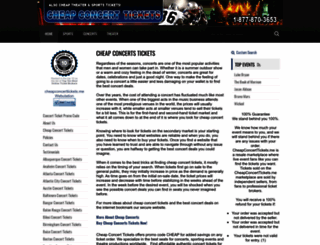 cheapconcerttickets.me screenshot