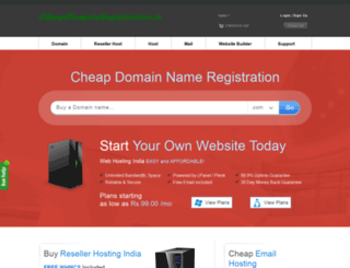 cheapdomainregistration.co.in screenshot