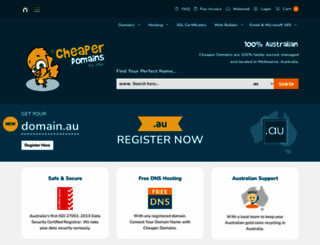 cheaperdomains.com.au screenshot