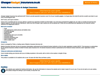 cheapergadgetinsurance.co.uk screenshot