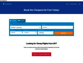 cheapflyair.co.uk screenshot