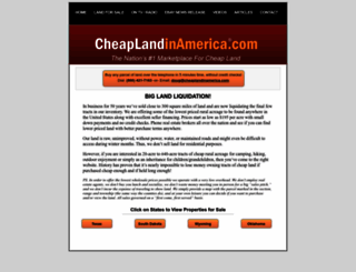 cheaplandinamerica.com screenshot