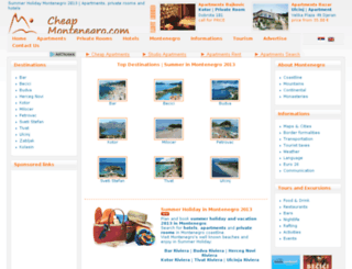 cheapmontenegro.com screenshot