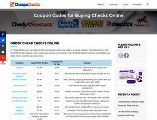 cheapochecks.com screenshot
