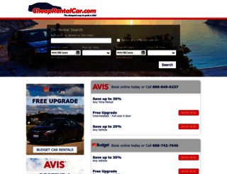 cheaprentalcar.com screenshot