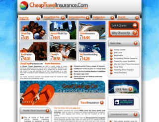cheaptravelinsurance.com screenshot
