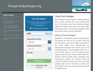 cheaptravelpackages.org screenshot