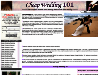 cheapwedding101.com screenshot