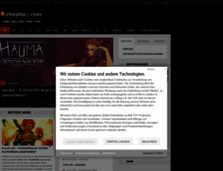 cheatscorner.de screenshot