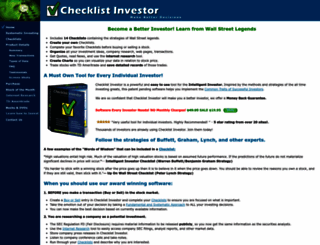 checklistinvestor.com screenshot