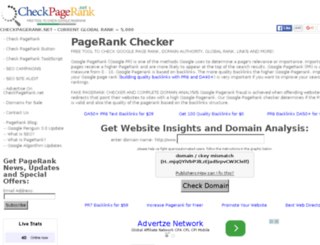 checkpageranking.com screenshot