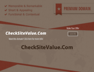 checksitevalue.com screenshot