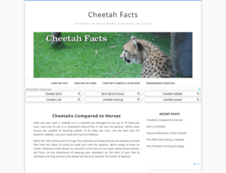 cheetah-facts.com screenshot