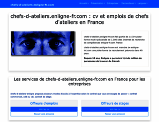chefs-d-ateliers.enligne-fr.com screenshot