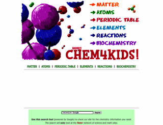 chem4kids.com screenshot