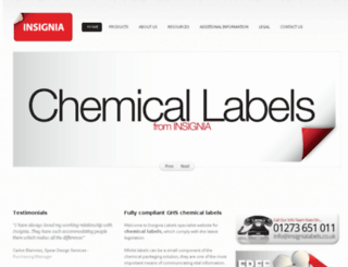 chemical-labels.co.uk screenshot